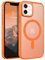 BENTOBEN for Magnetic iPhone 12 Mini Case, Phone Case iPhone 12 Mini [Compatible with Magsafe] Slim Translucent Matte Design Shockproof Bumper Protective Cute Girls Women Boys 12 Mini Cover, Orange