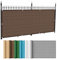 Telo Frangivento per Balconi 90 x 150 cm Protezione Della Privacy in HDPE Copri Ringhiera Balcone Esterno con Occhielli Rinforzati per Patio Giardino Terrazzo, Marrone