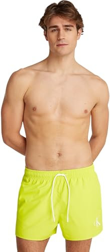Calvin Klein Bañador Hombre Short Drawstring con Cintura Ajustable, Amarillo (Lemonade Yellow), L