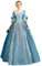 Rouingdd Mittelalter Kleid Damen, Festival Outfit Damen mit Trompetenärmel Square Neck Retro Maxikleid Partykleid Festlich Elegant Kleider Sommerkleid Große Größen Halloween Karneval Kostüm