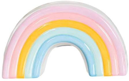 Colcolo Rainbow Money Bank, Rainbow Piggy Bank, Coin Banks, Money Box, Ceramic Money Box Craft Kits for Kids, Creative Porcelain Art Set Desktop Ornament for Birthday Gifts