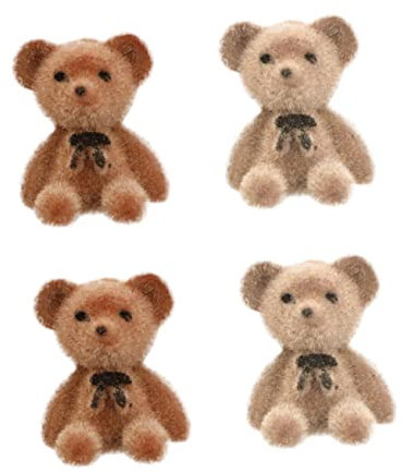 FELTECHELECTR Kleiner Bärenpuppen Taschendeko Mit Schleife Für Selbstgemacht Taschen Und Kleidung Umweltfreundliches Material Leichtes Zubehör Für Bastler Und Heimwerker