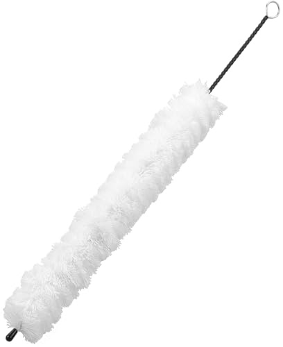 Abaodam Flute Cleaning Brush Professional Cotton Flute Cleaner with Twisted Wire and Loop Handle Lightweight Accessories for Musical Instrument Maintenance