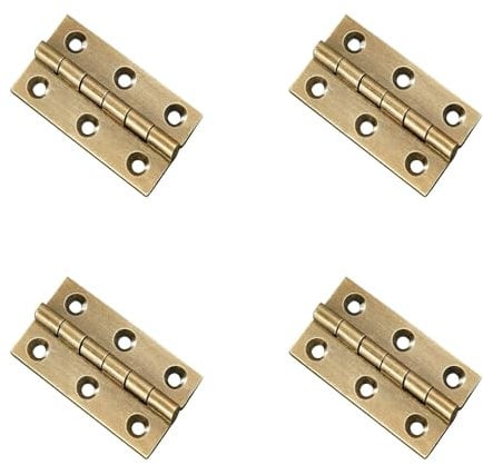 4Pcs Antique Brass Door Hinges,2inch Heavy Duty Folding Hinges for Gate,Window,Drawer