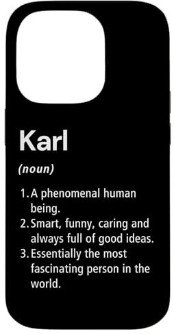 Karl Name Definition Funny Dictionary Case for iPhone 14 Pro