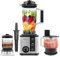 3-in-1 Food Processor & Blender for Kitchen - Multifunctional Countertop Blender with 3L Pitcher, Vegetable Chopper and Grinding Cup - Great for Smoothies/Shakes/Ice Crush, 1200W, Dishwasher Safe