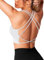 Crewhpo Sport BH Damen Ohne Bügel Gepolstert Bustier für Frauen Cross Back Sports Bra Rückenfrei Mit Polstern Nahtlose Sport-BHS für Yoga Fitness Pilates Gym