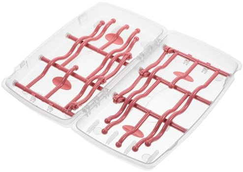 CATIEBYE Escurre Biberones Plegable Multifuncional Estante para Secar Botellas Accesorios Organizador De Cocina Color Rosa