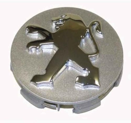 AIMXGBPS Lot de 4 Cache-moyeux de Roue 60 mm pour Peugeot 108 206 207 208 307 308 508 3008, avec Logo, Autocollant, étanche à la poussière, décoration de Jante