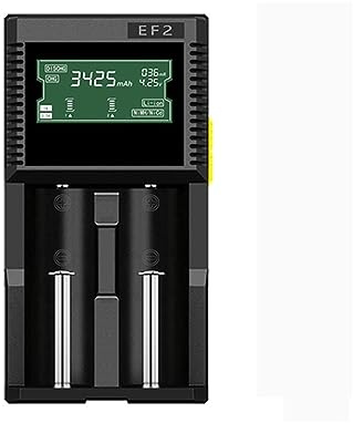 CCZRD 18650 Lithium-Batterie-Kapazitätstester, Li-Ion/NI-MH/NI-Cd-Batterie, hochpräzise LCD-Digitalanzeige, wahre Kapazität, Mah-Analysator(Two Batteries)