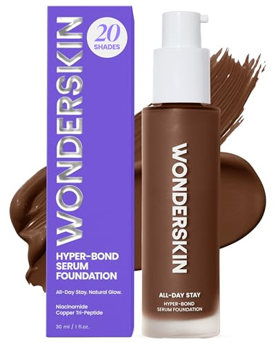 Wonderskin Serum Foundation - Hyper Bond All-Day Stay Waterproof Makeup | Lightweight serum, warm foundation delivers waterproof, longwear coverage with a natural-looking finish.