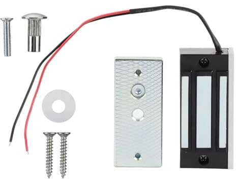 DC24V -Elektromagnetschloss, elektronisches magnetisches Türschloss mit 60 kg Haltekraft, Power-On-Schlosssystem für Brandschutztüren aus Holz, Glas und Metall,