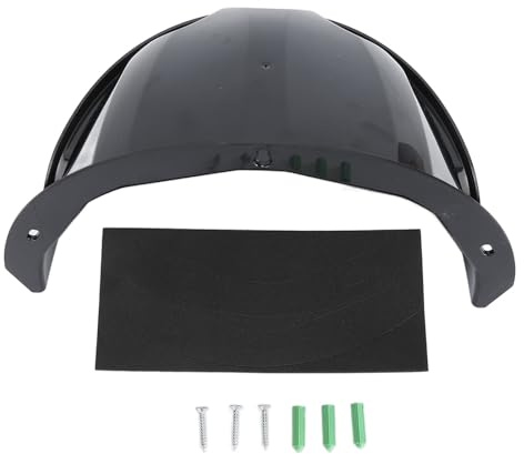 Bnineteenteam Security Camera Sun Rain Shade, ABS Material Dome PTZ Type Surveillance Camera Cover with Hard Protective Roof for Outdoor Use (Black)