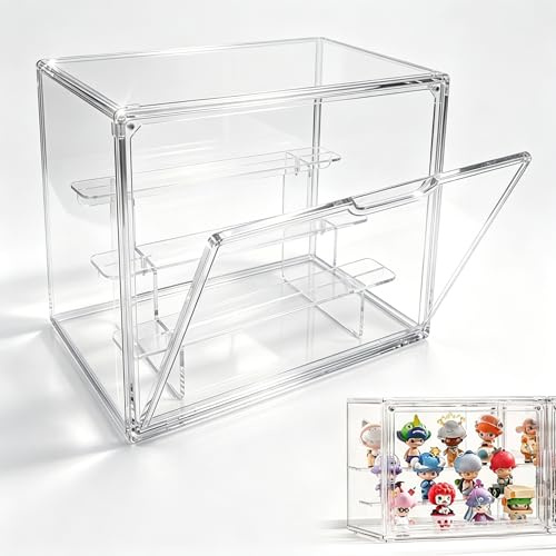 Vurixfo Acrylic Display Case with Removable 3-Tiered Shelves