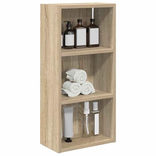 vidaXL Badezimmer-Wandschrank Sonoma-Eiche 30 x 16 x 62,5 cm