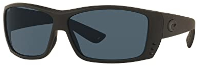 Costa Del Mar Blackfin Polarisierte Sonnenbrille für Herren, Angeln, Bootfahren und Strand, UV-Schutz, Größe 62,580 g, Verdunkelung/Grau 580p, 61
