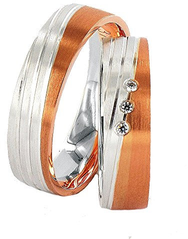 JC TRAURINGE 585er EHERINGE ROTGOLD & WEIßGOLD J920