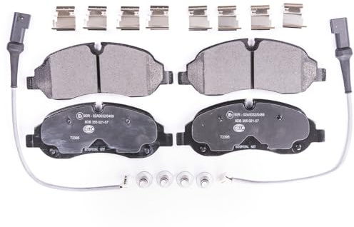 HELLA 8DB 355 021-571 Brake pad set - incl. wear warning contact - T2395 - for e.g. FORD
