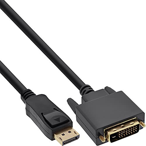InLine 17117 DisplayPort zu DVI Konverter Kabel, schwarz, 0,3m