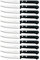 Arcos Couteaux de Table - Boîte 12 pièces Couteau à Steak Couteau de Table - Lame Acier Inoxydable Nitrum 110 mm - Manche Nylon Couleur Noir (12 pcs)