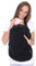 Mija - Tragecover, Universal Bezug für Baby Carrier/Tragetücher/Cape 4023 (Schwarz/mit Punkten)