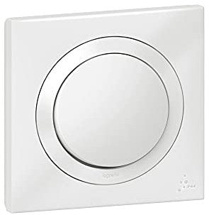 Legrand 600013 Interrupteur ou va-et-vient dooxie, IP44, 10AX, 250V~ livré avec plaque carrée blanche