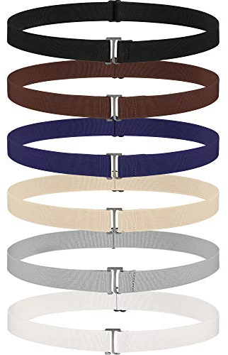 SATINIOR Unsichtbare Gürtel No Show Damen Stretchgürtel Verstellbare elastische Gürtel mit flacher Schnalle für Jeans Hosen Kleider