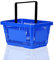 Einkaufskorb blau 22l Handkorb mit Tragebügel | Kunststoffkorb stapelbar | Tragekorb stabil | Plastikkorb lebensmittelgeeignet | Shopping-Basket