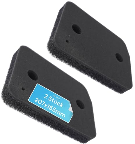 DL-pro Lot de 2 filtres en mousse pour Miele 9164761 - 2 couches - 207 x 155 mm - Filtre à socle pour échangeur de chaleur, sèche-linge