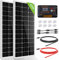 ECO-WORTHY Kit de Panneau Solaire 200W 12V pour Camping-Car Maison Caravane Marine Bateau Cabane Jardin Remorque: Panneau Solaire 100W*2+Contrôleur de Charge Solaire 30A PWM+Supports de Montage en Z