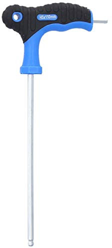 BRILLIANT TOOLS BT041005 Clé mâle coudée 6 pans creux à tête sphérique à poignée en T 5,0 x 150 mm [Powered by KS TOOLS]