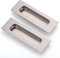 2 Pack Sliding Door Handle 4.75 Recessed Flush Finger Pull Brushed Nickel Stainless Steel Cabinet Drawer Knob for Kitchen Cupboard Wardrobe Dresser Barn Door Closet