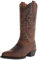 ticticlily Stivali Alti da Uomo Stivaletti da Cavaliere in Pelle da Cowboy Occidentali Stivali da Equitazione con Tacco Alto Ricamati Casual Outdoor Marrone 43 EU