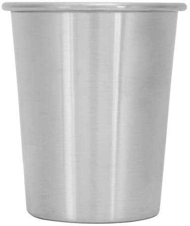 Alvinlite Trinkbecher, Edelstahl Rutschfester Wasserbecher Tragbarer Bier Weinkrug Trinkwasser Zubehör 230ml(01-Silber)