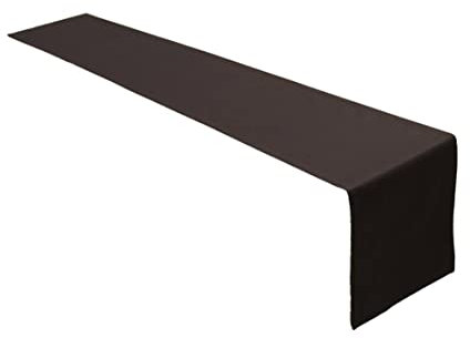 Lemos Home Hochwertiger Tischläufer Tischwäsche aus 100% Baumwolle Kollektion Konzept, Farbe & Größe wählbar (Tischläufer - 40x180cm, Chocolate)