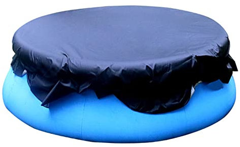 Bache Piscine Ronde, Bache A Bulle Piscine Rectangulaire Solaire, Bâche pour Bassin Exterieur, Bache Bulle Piscine, Bache Piscine Chauffante Hors Sol De Jardin Spa Piscine Protection d Ete Noir φ360