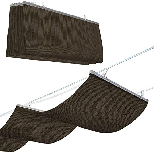 Couverture D'ombre De Rechange pour Pergola Rétractable Auvent D'auvent D'ombre De Terrasse De Patio Auvent De Voile D'ombrage Wave pour Treillis De Pergola en Bois