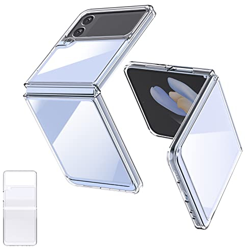 Anoowkoa Custodia Cover per Samsung Galaxy Z Flip 4 CASE Ultra Sottile Morbido TPU e PC Trasparente Silicone Antiurto Protettiva Custodia con Assorbimento degli Urti e Anti-Graffio
