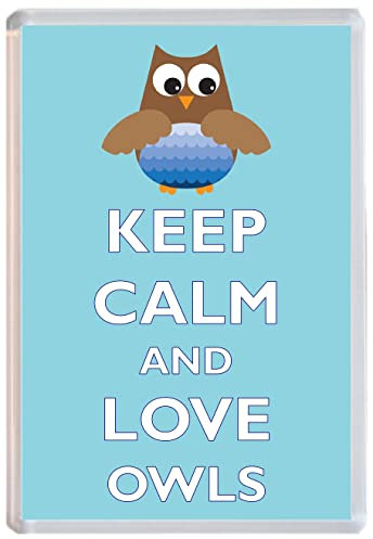 Baked Bean Store Keep Calm and Love Owls - 96 x 67mm Jumbo Fridge Magnet/Magnets BBS22KC9