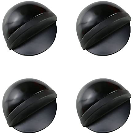 Self Adhesive Door Stop, Floor Mounted Door Stop, Oval Stainless Steel Floor Mounted Half Moon Door Stops to Protection Walls and Doors