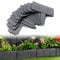 JOIEYOU Bordo per aiuole in plastica, effetto pietra, 10 m, flessibile, in polipropilene per aiuole, per fiori, recinzione da giardino, decorazione da giardino, lunghezza 25 x altezza 23 cm, 40 pezzi,