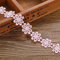 XCSJ 5 Yard 25mm Blumen Spitzenband Spitzenborte Stickerei Dekoband Zierband Borten Bänder Blumenband Gänseblümchen Dekoband Spitzen Spitzenborte Für Hochzeit Deko Handwerk Nähen Deko (Ganz rosa)