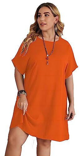 SJTJSPX Robe de Nuit à Manches Courtes Femme Fille Chemise de Nuit Grand Taille Vêtements de Nuit Couleur Pure Été Pyjama Kimono Coton Respirante Casual Nuisette Doux Robe de Chambre Simple