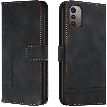 Lihondar Kompatibel mit Nokia G11/G21 Hülle, Handyhülle Nokia G11/G21, Premium Leder Klappbar Schutzhülle Tasche Wallet mit Brieftasche Cover Flip Case Klapphülle für Nokia G11/G21 (Schwarz)