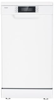 Svan Lavavajillas 45 cm Blanco SJ94500ED. 2100W, 9 Cubiertos, 2 Bandejas, 7 Programas, Display LED manual, Función Stop&Go, Bajo nivel Sonoro, Eficiencia Energética Clase E