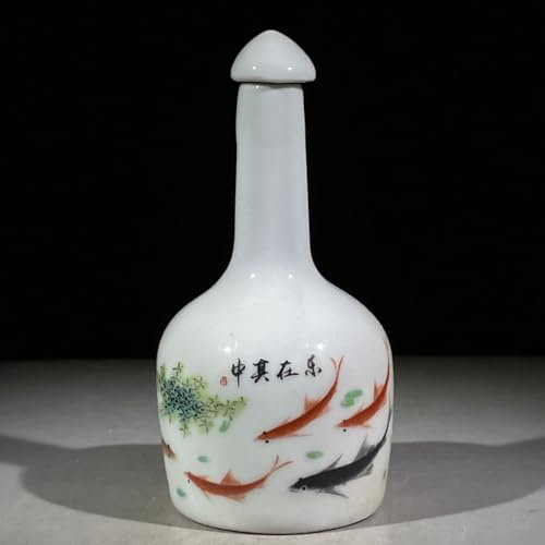 Keramikvase mit Koi-Muster, Jahresüberschuss, Mini-Vasendekoration aus Porzellan