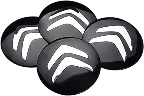 4 Pièces Cache-moyeux Autocollants pour Citroen C3 Aircross 2021-56mm,Hub Centre Caps Cover Sticker Autocollant de Capuchon de Jante de Pneu Autocollant de Badge,D