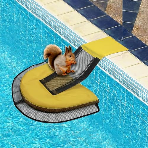 Youning Rettungsrampe Pool für Tiere Tierrampe Kleintier Swimming Fluchtrampe Aufblasbarer Pool Rampe Gerät Tierrettungs Critter Escape Ramp Schwimmende Rampe Rettungen Werkzeug & Zubehör (Gelb)