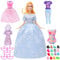 Miunana Muñeca De 11,5 Pulgadas De 30 Centímetros + 5 Vestidos + 5 Zapatos + 5 Perchas