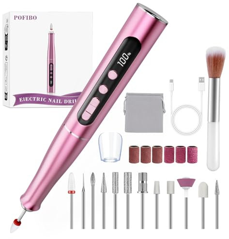 Fresa per unghie professionale 35.000 giri/min - lima elettrica per unghie in gel ricostruzione e acrilico, nail drill a velocità regolabile per manicure e pedicure
